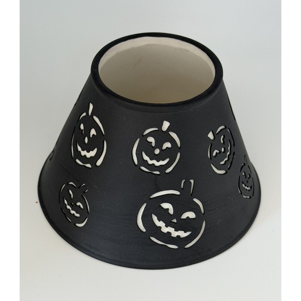 Yankee Candle Shade Topper Halloween Jack o' Lantern Pumpkin Black Cutouts
